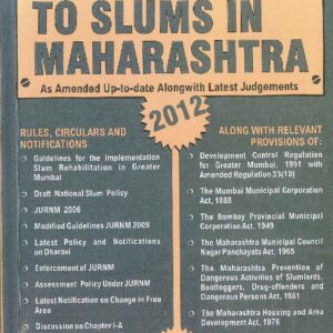 Law relating to slums in Maharashtra - 2012