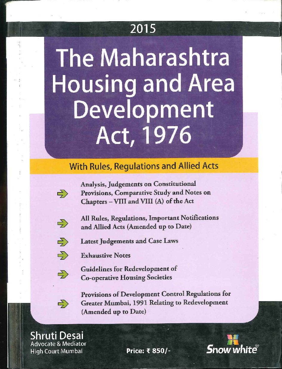 The Maharashtra Housing & Area Development Act, 1976 – 2015